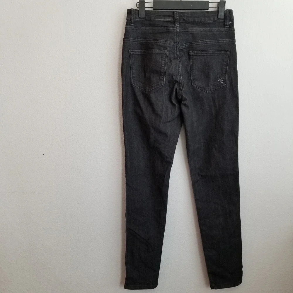 Modcloth Women's Karaoke High Rise Button Fly Skinny Jeans Size 4 Black Pockets - Picture 3 of 14